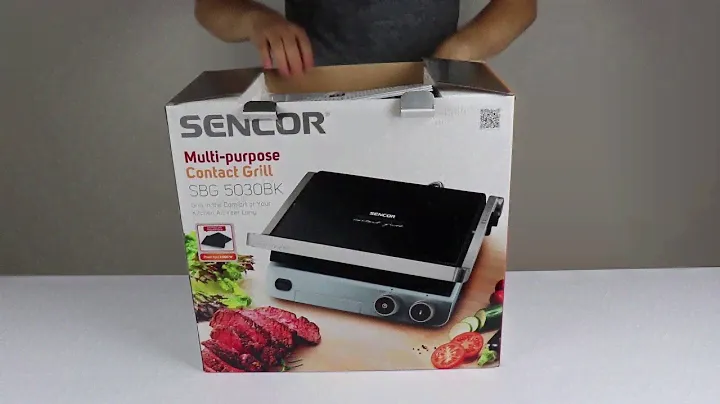 Kontaktný gril SENCOR SBG 5030BK (rozbaľovanie / unboxing) [4K]
