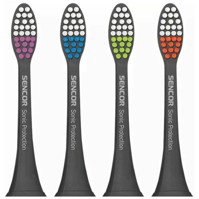 Насадки Sencor, для зубной щётки Sencor SOX 002, 4 шт, чёрные-0