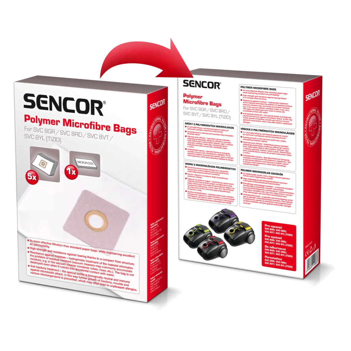 Пылесборники для пылесосов Sencor SVC 8 (5 шт.)